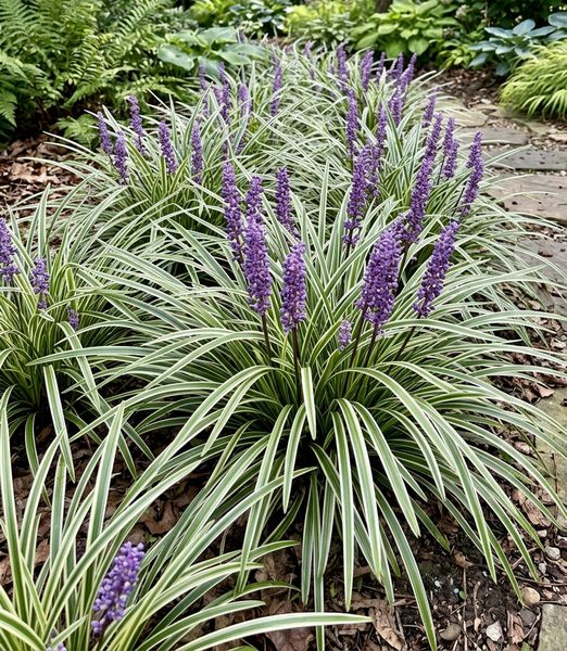 Liriope muscari 'Variegata'